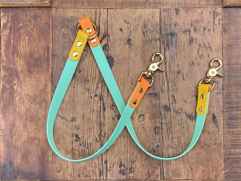 Biothane Splitter Leash Custom Order Ted and Patrick